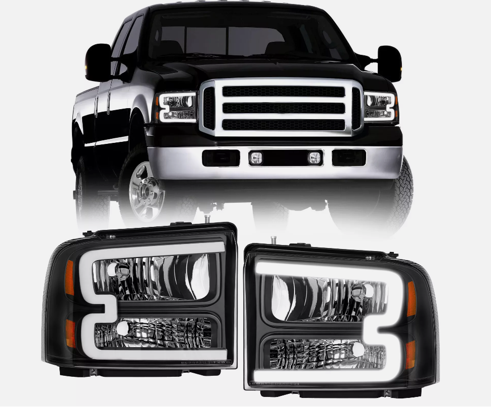 2005-2007 Ford F250 F350 F450 F550 Super Duty LED DRL Headlights LH+RH