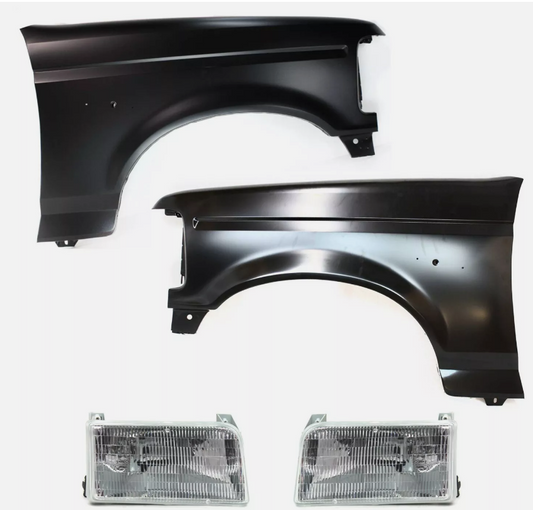 1992-1996 Ford F-150 92-97 F-350 Fender Kit  Front Driver and Passenger Side